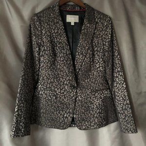 Banana Republic Bronze Black Metallic Leopard Jacket